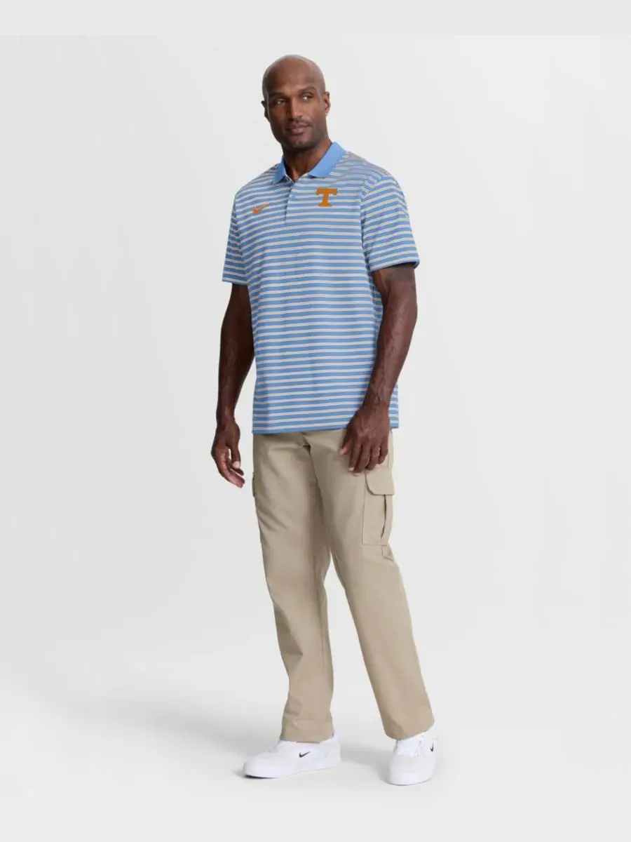 Поло Nike Tennessee Volunteers с полосками Dri-FIT — изображение 4 из 5, светлый синий белый