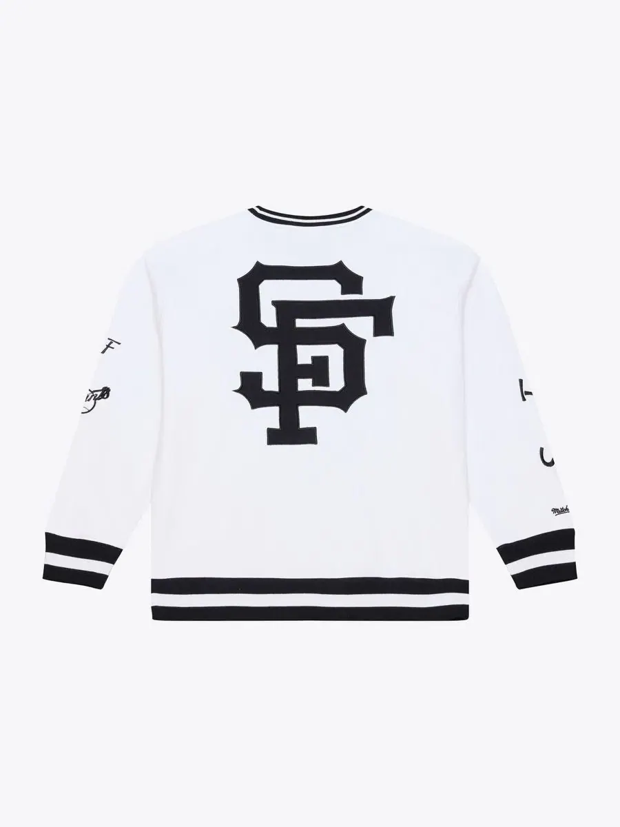 Мужской свитшот Arctic Fleece San Francisco Giants Mitchell & Ness — изображение 4 из 4, белый