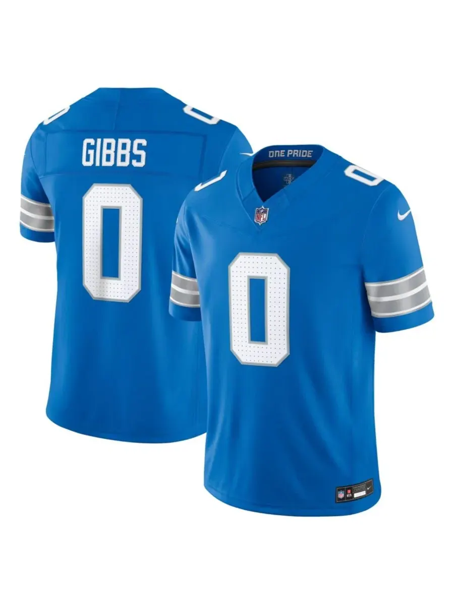 Мужская футболка Jahmyr Gibbs Blue Detroit Lions Vapor F.U.S.E. Stitched Limited Jersey Nike