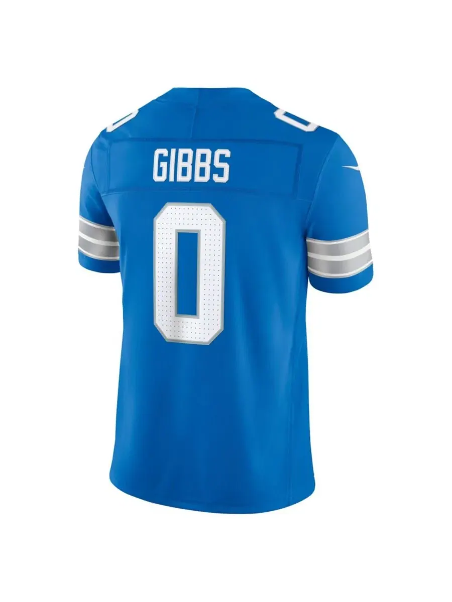 Мужская футболка Jahmyr Gibbs Blue Detroit Lions Vapor F.U.S.E. Stitched Limited Jersey Nike — изображение 2 из 3, синий