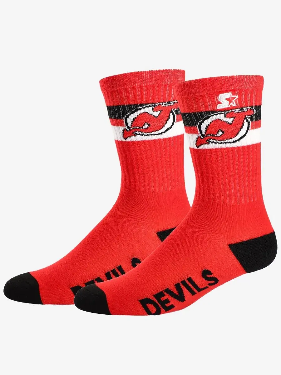 Носки с графикой New Jersey Devils Team Color Two-Stripe Starter