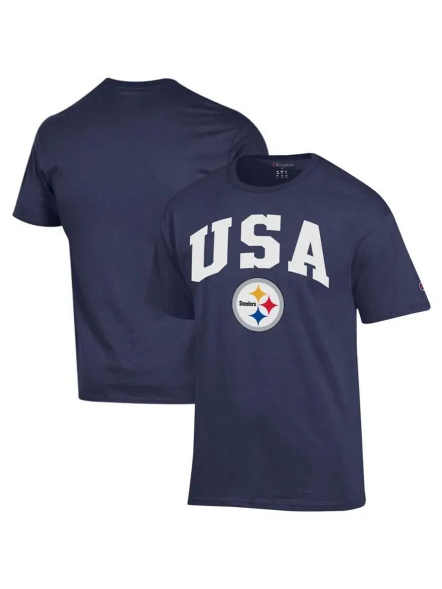 Футболка с длинным рукавом с принтом Americana Pittsburgh Steelers Champion