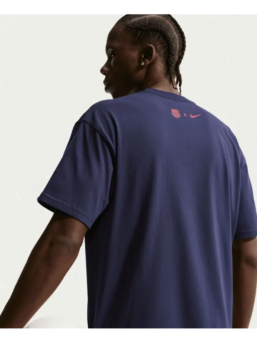 Футболка с длинным рукавом с принтом Barcelona Premium Name Nike — изображение 3 из 5, синий
