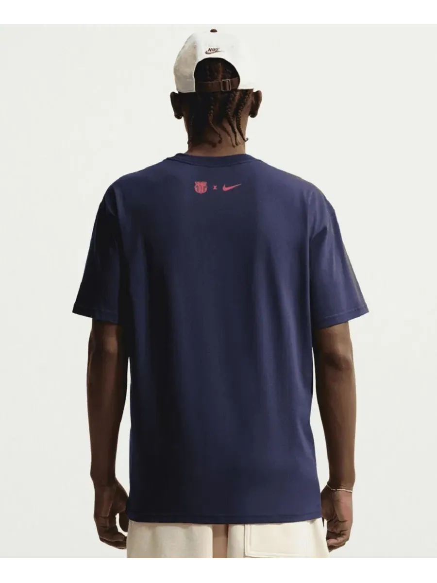 Футболка с длинным рукавом с принтом Barcelona Premium Name Nike — изображение 4 из 5, синий