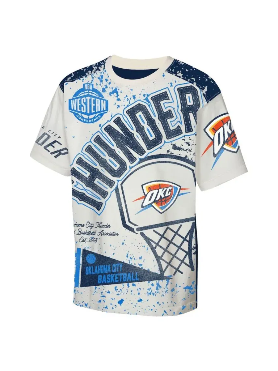 Футболка с принтом Oklahoma City Thunder Top Player Outerstuff — изображение 2 из 3, бежевый