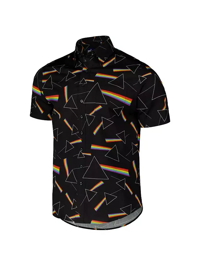 Мужская черная рубашка на пуговицах Pink Floyd Dark Side of The Moon Section 119 — изображение 3 из 3