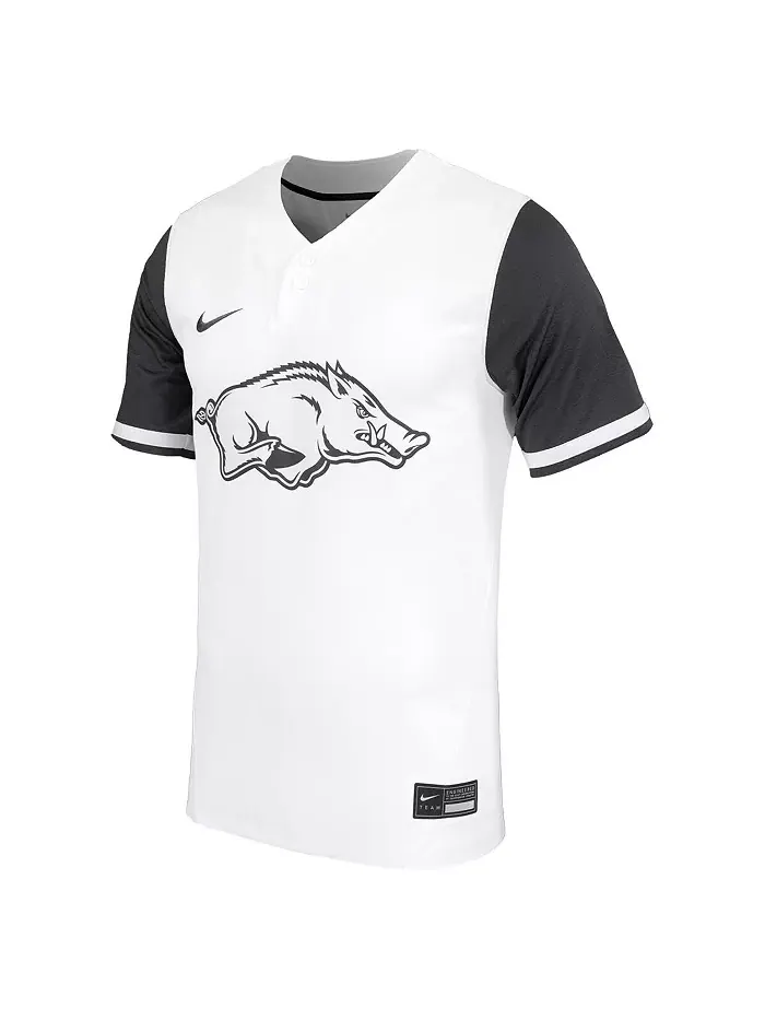 Мужская белая реплика софтбольной майки Arkansas Razorbacks Nike — изображение 3 из 3