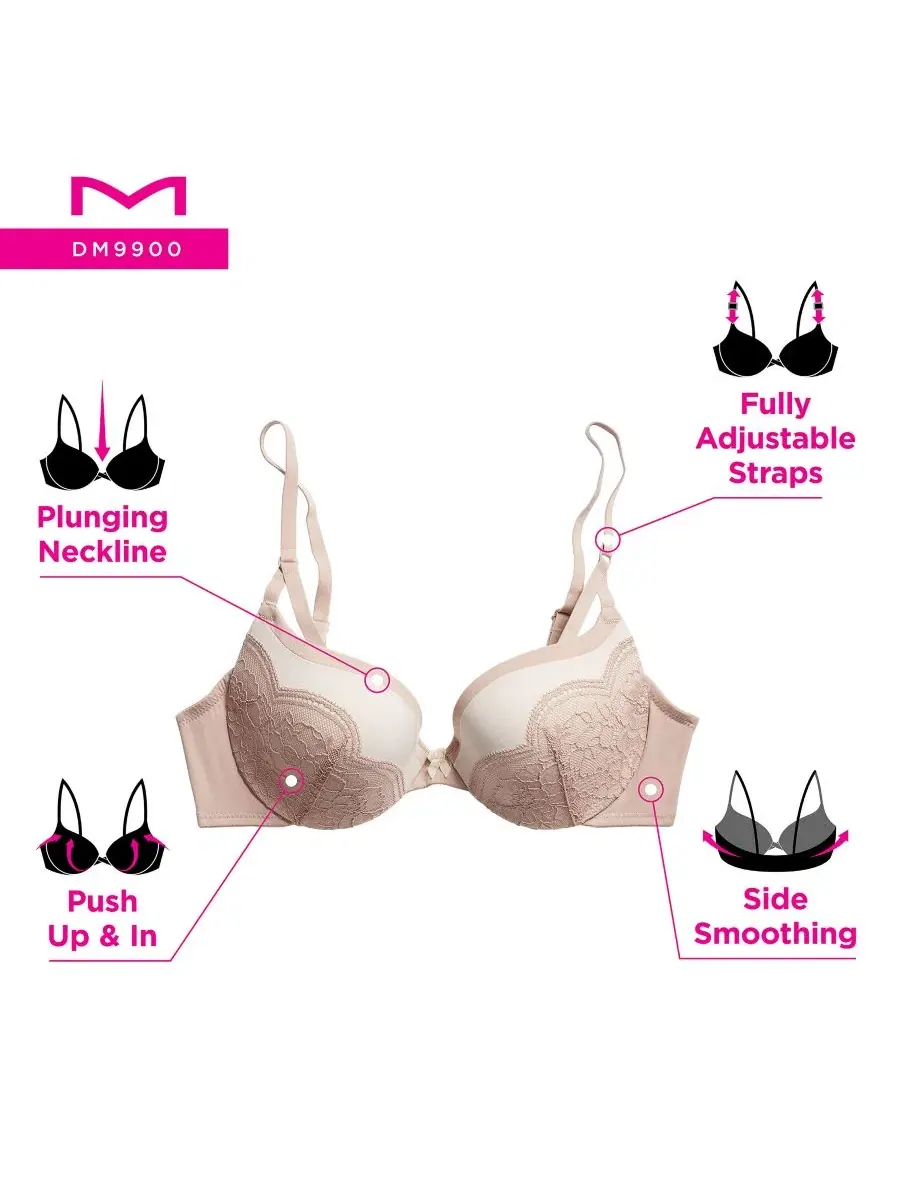 Бюстгальтер пуш-ап с кружевом Love the Lift Rose Gold Lace Maidenform, Autumn — изображение 4 из 4