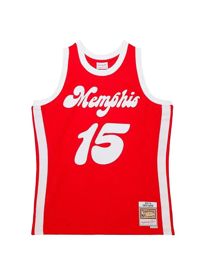 Мужская футболка Vince Carter Memphis Grizzlies Hardwood Classics с именем и номером в ретро-стиле — изображение 2 из 3