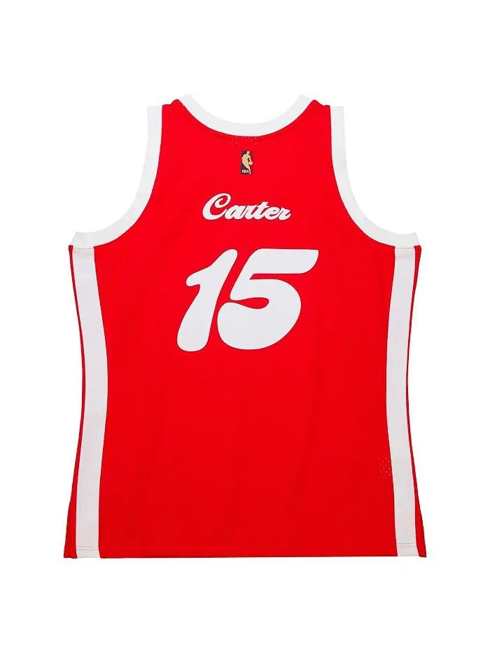 Мужская красная мужская футболка Vince Carter Memphis Grizzlies Hardwood Classics в стиле ретро с — изображение 3 из 3