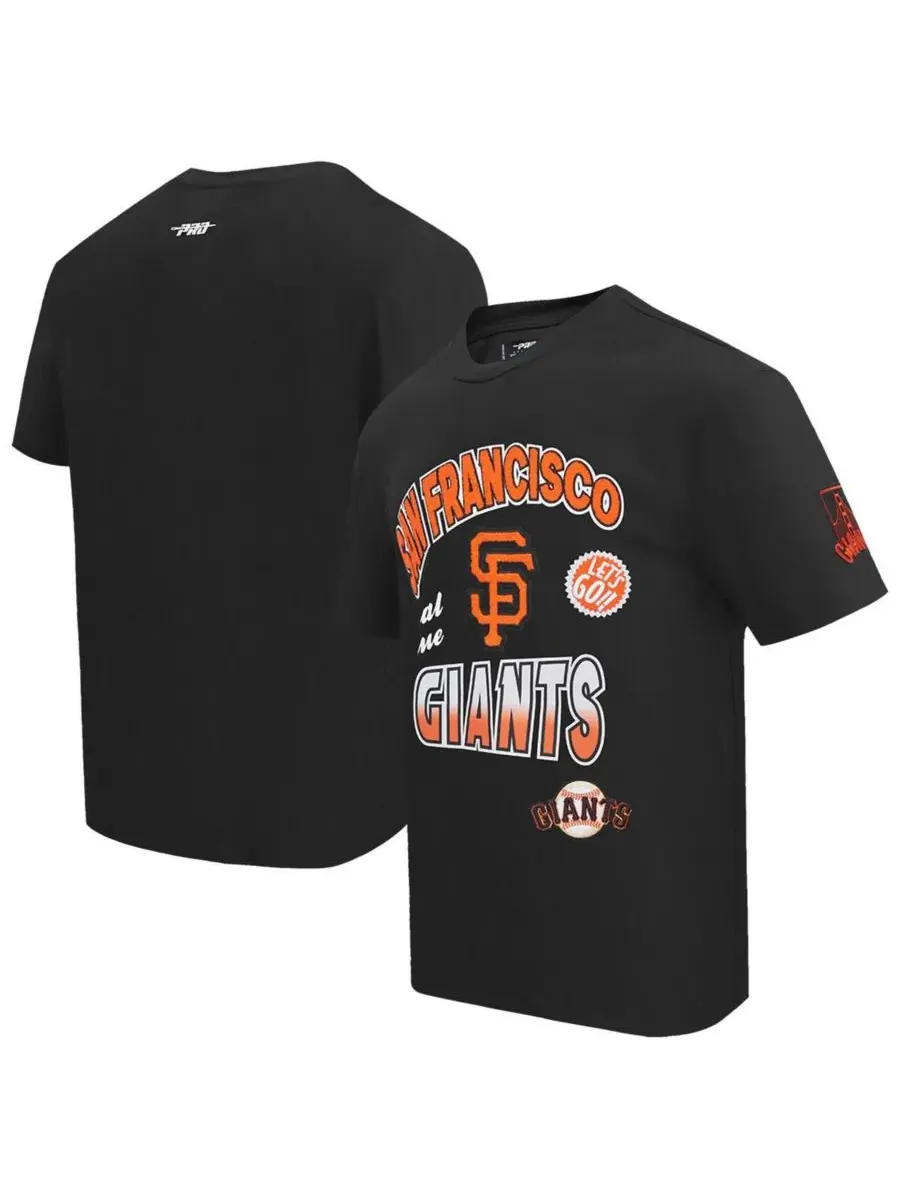 Мужская черная футболка San Francisco Giants Turn It Up с приспущенными плечами Pro Standard