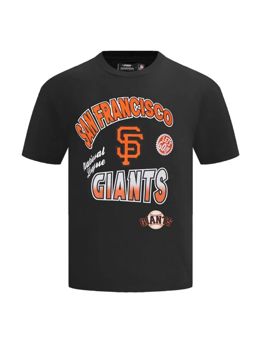 Мужская черная футболка San Francisco Giants Turn It Up с приспущенными плечами Pro Standard — изображение 3 из 5, черный