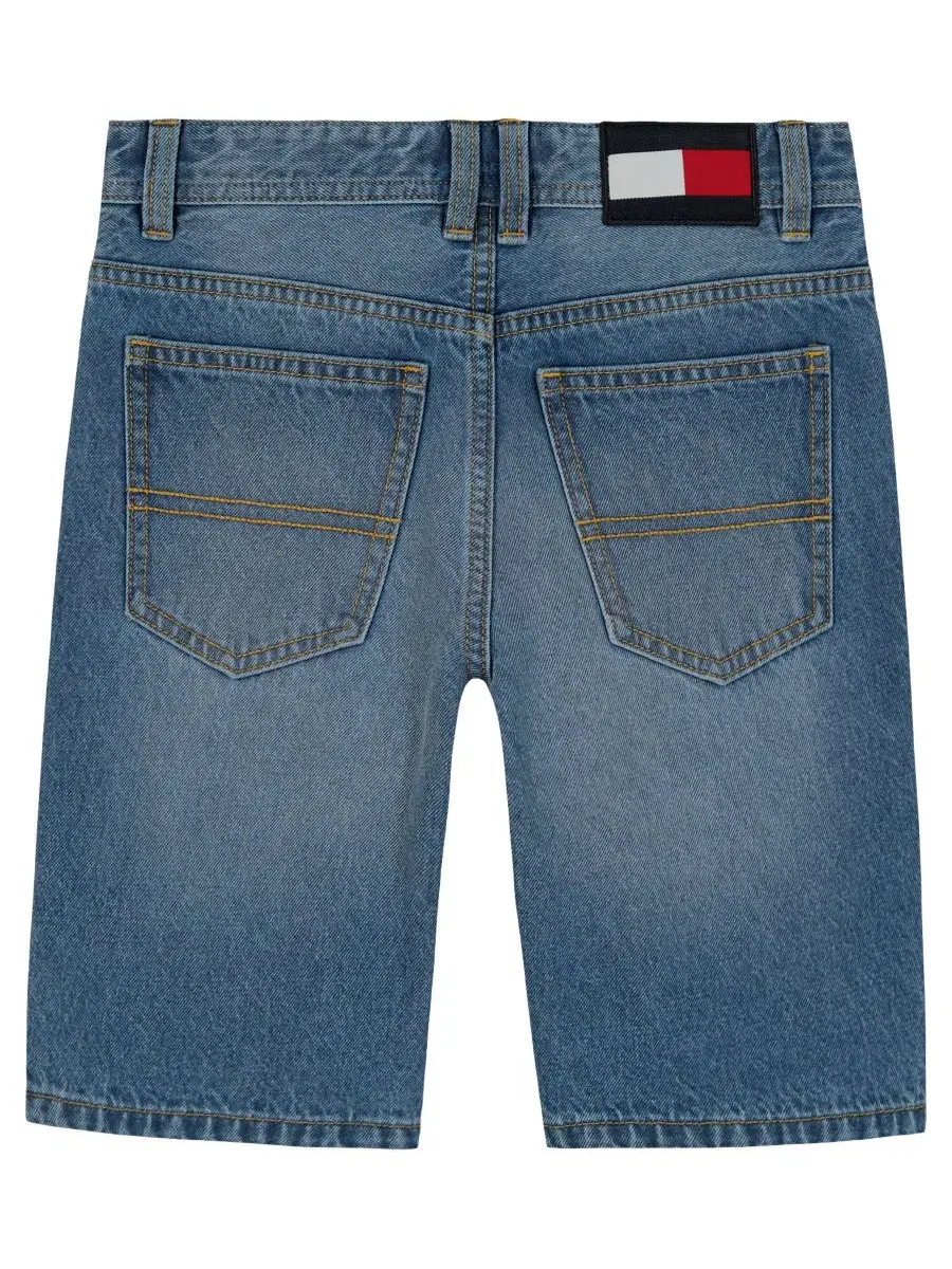 Детские джинсовые шорты стандартного кроя, размер 2T-7 Tommy Hilfiger — изображение 5 из 9