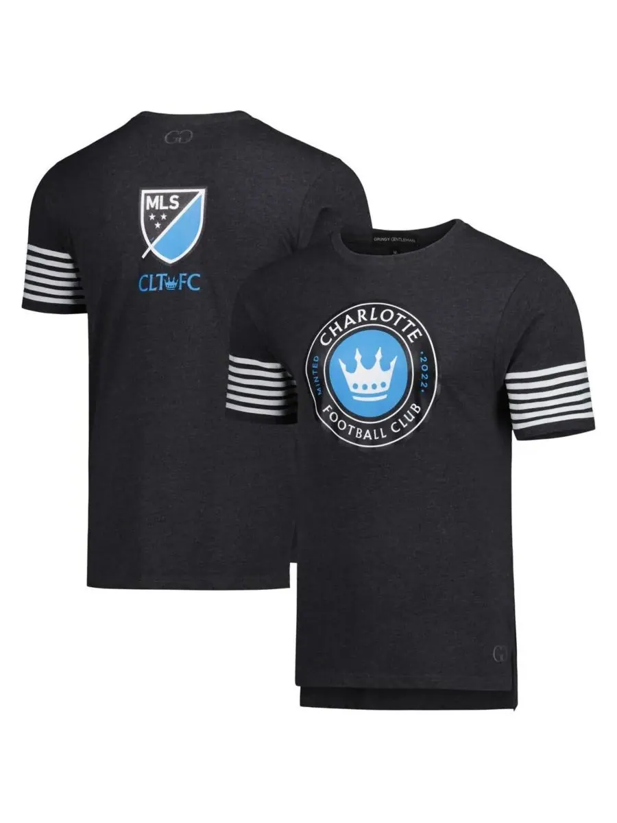 Grungy Gentleman Мужская футболка Charlotte FC угольного цвета