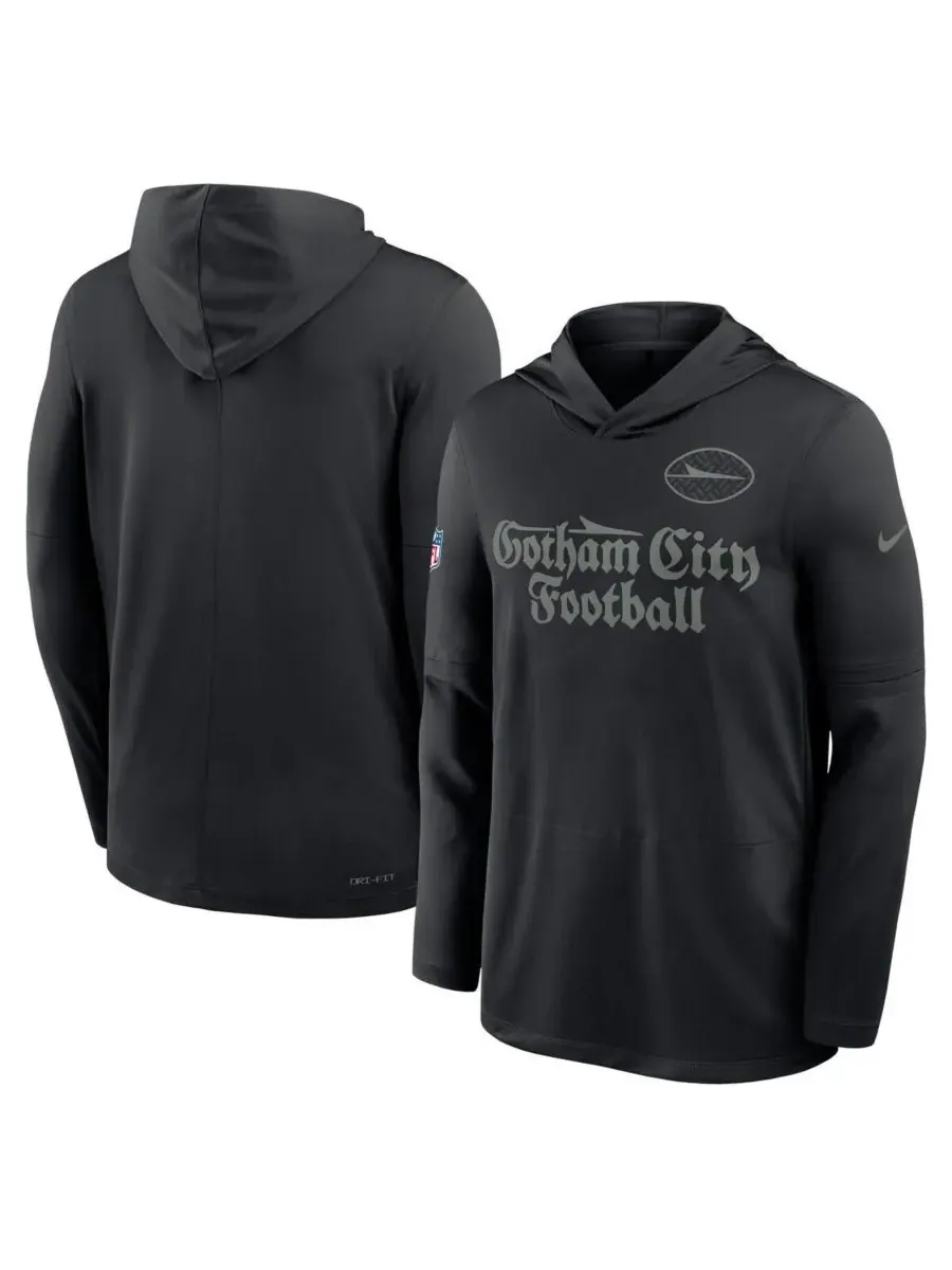 Nike Мужская черная толстовка с длинными рукавами New York Jets 2025 Rivalries Collection Sideline