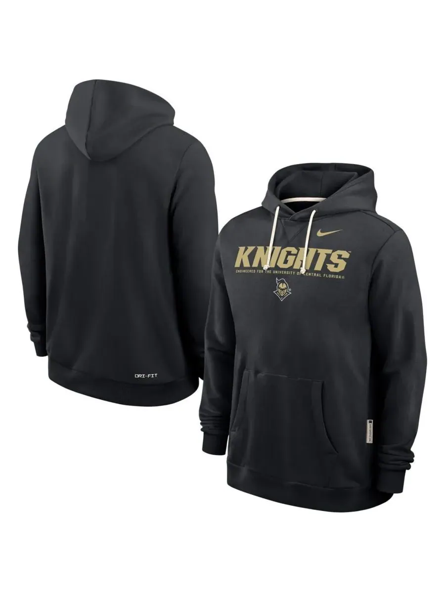 Nike Мужская черная толстовка UCF Knights 2025 Sideline Dri-FIT