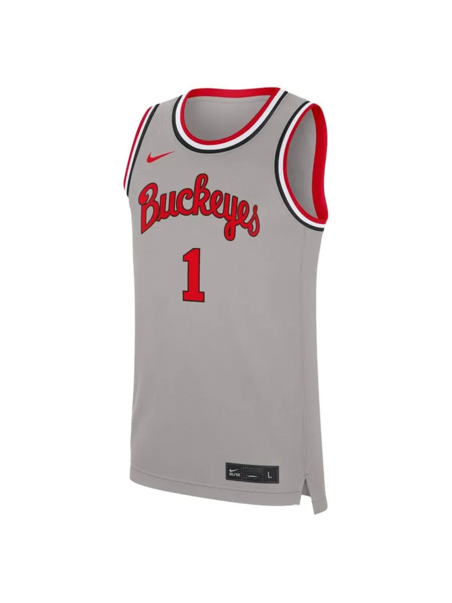 Nike Мужская серая альтернативная баскетбольная майка Ohio State Buckeyes — изображение 3 из 3, серый
