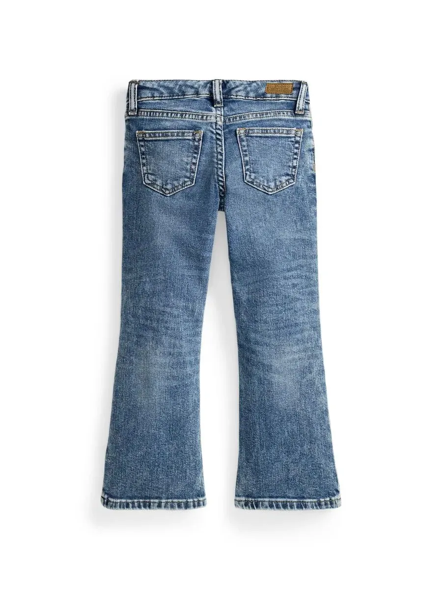 Джинсы-клеш из эластичного денима для девочек, размеры 2T-6X Polo Ralph Lauren, Kindal Wash — изображение 2 из 9