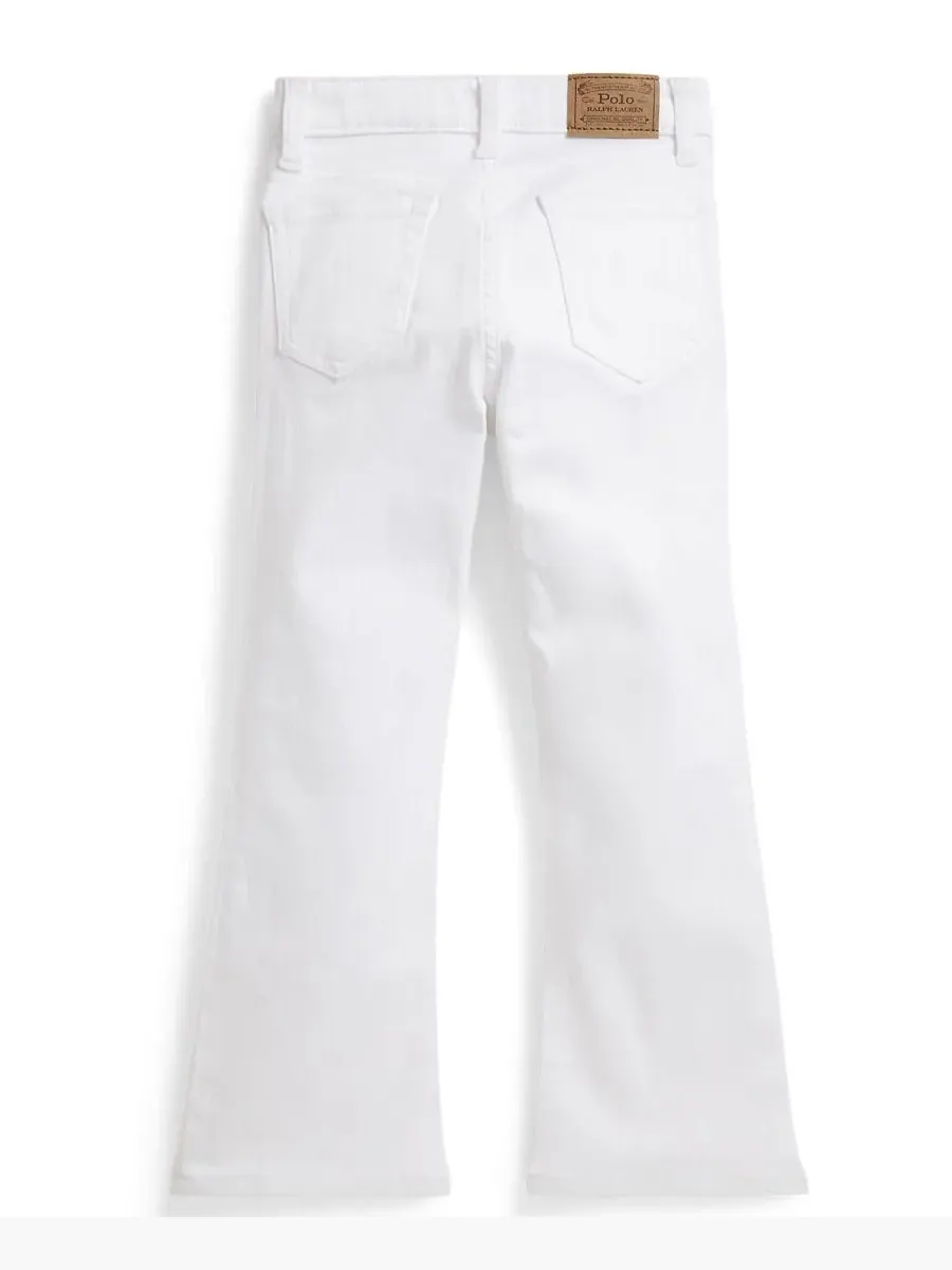 Джинсы-клеш из эластичного денима для девочек, размеры 2T-6X Polo Ralph Lauren, Kindal Wash — изображение 5 из 9