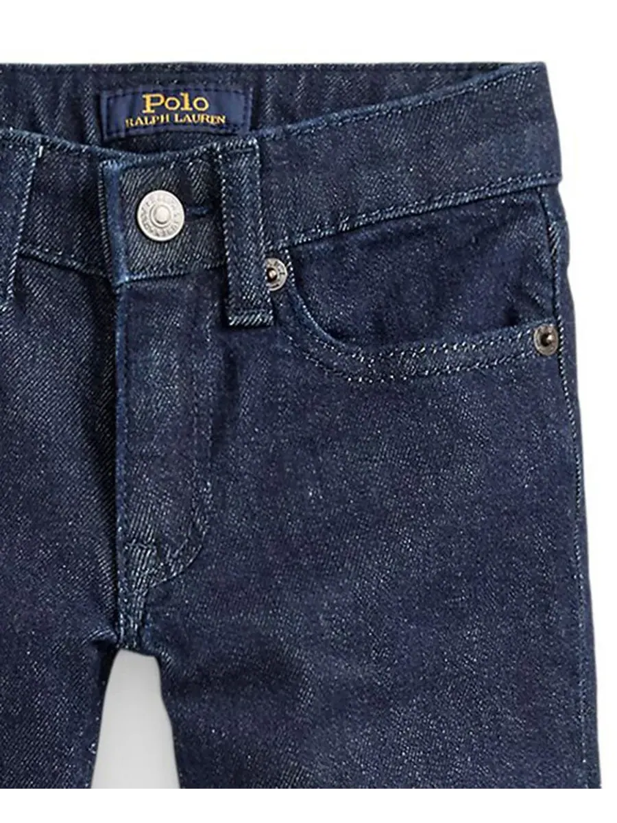 Джинсы-клеш из эластичного денима для девочек, размеры 2T-6X Polo Ralph Lauren, Kindal Wash — изображение 9 из 9