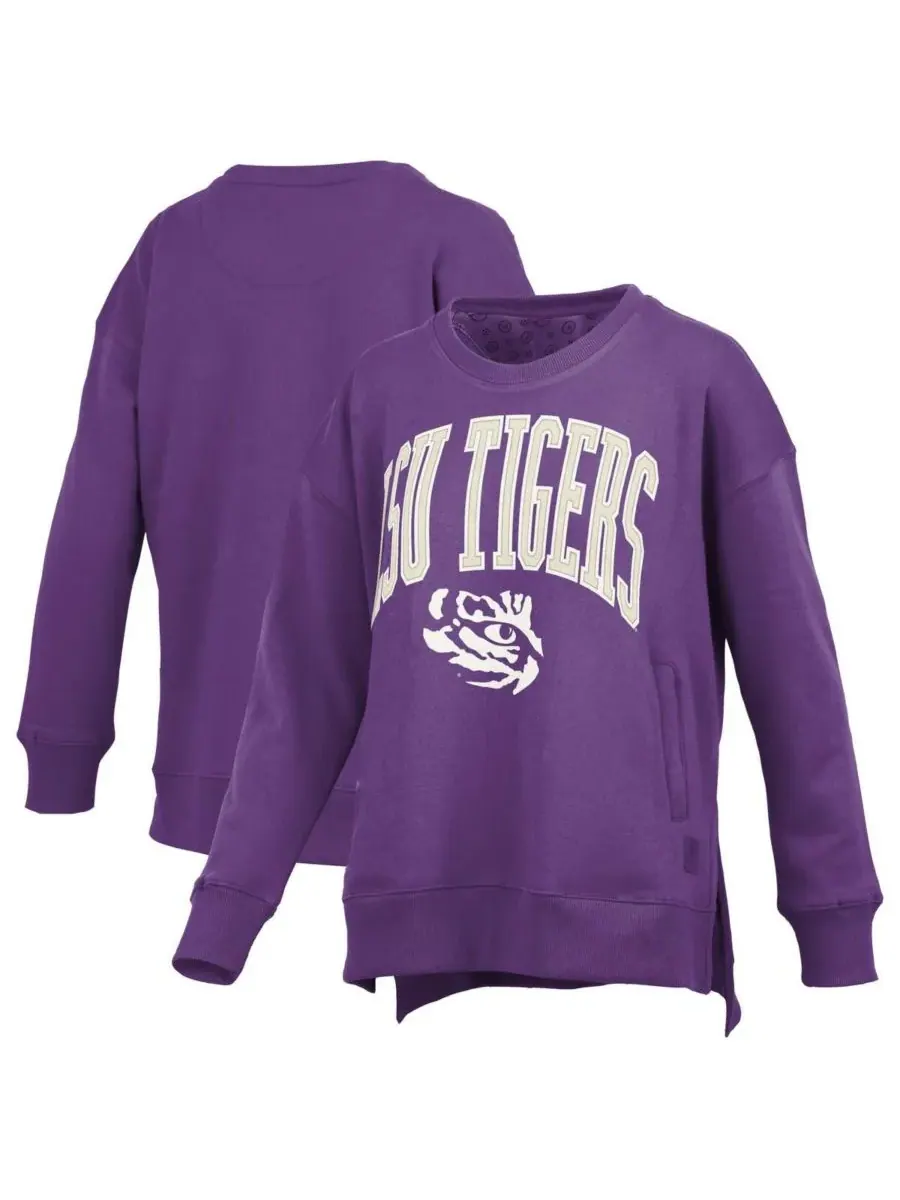 Pressbox Женская фиолетовая толстовка с карманами и аркой в стиле LSU Tigers