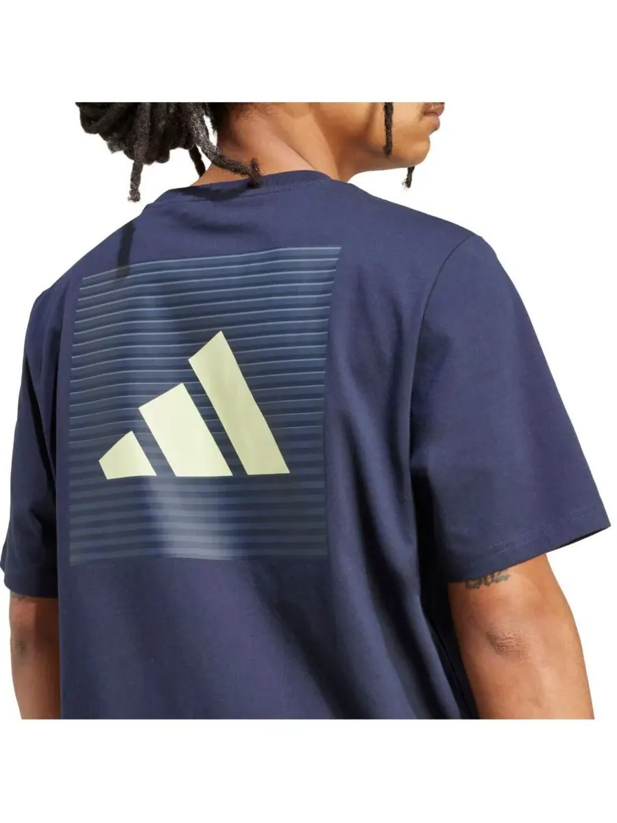 Adidas Мужская синяя футболка "Реал Мадрид" с крючком — изображение 2 из 4, синий