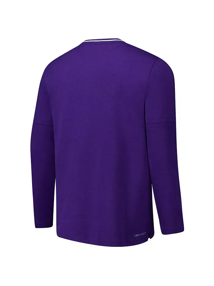 Мужская фиолетовая куртка-квартерзип TCU Horned Frogs Coaches Nike — изображение 3 из 3