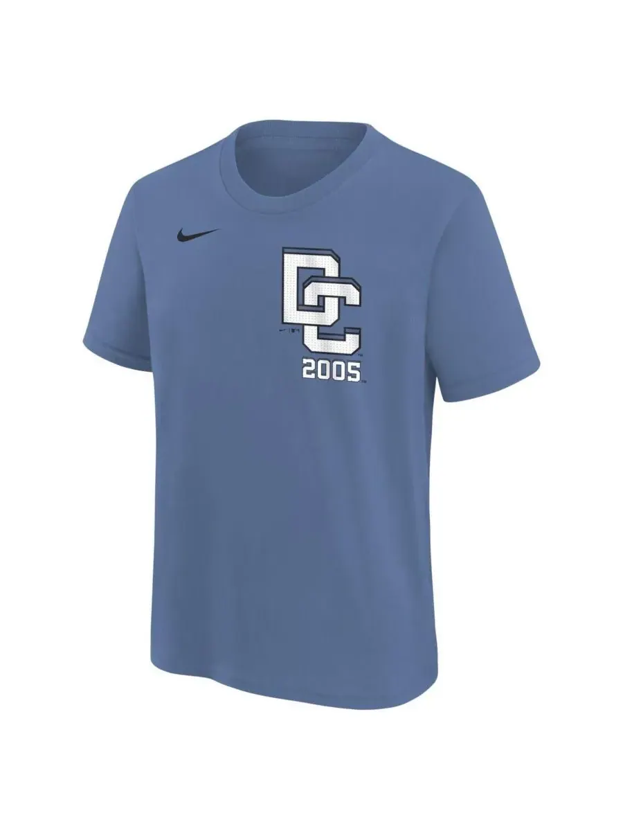 Nike Футболка Big Boys and Girls Blue Washington Nationals 2025 City Connect Wordmark — изображение 2 из 3, синий