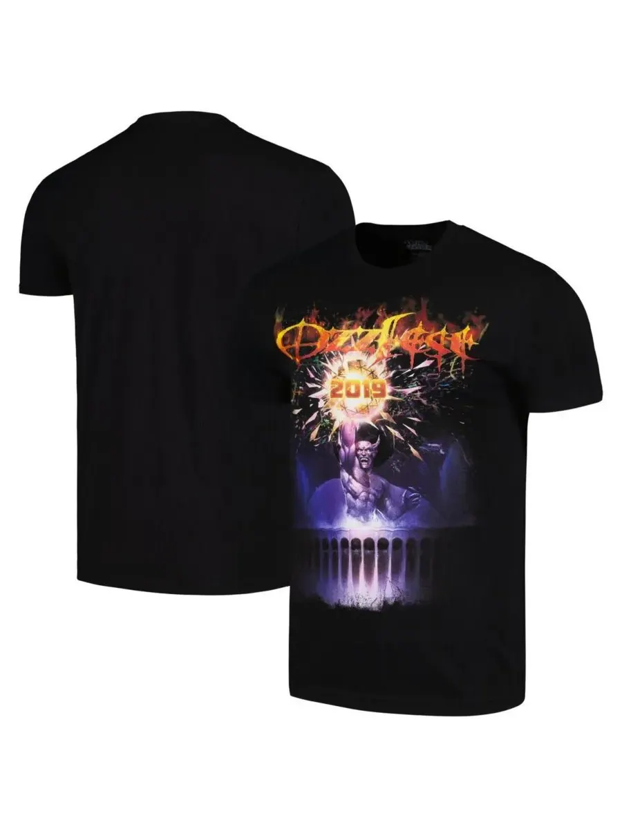 Global Merch Мужская черная футболка Ozzy Osbourne Ozzfest NYE 2019