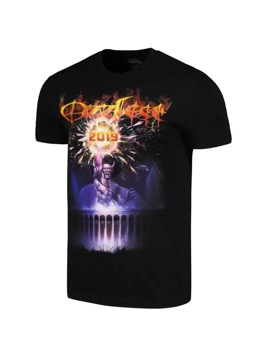 Global Merch Мужская черная футболка Ozzy Osbourne Ozzfest NYE 2019 — изображение 3 из 3, черный