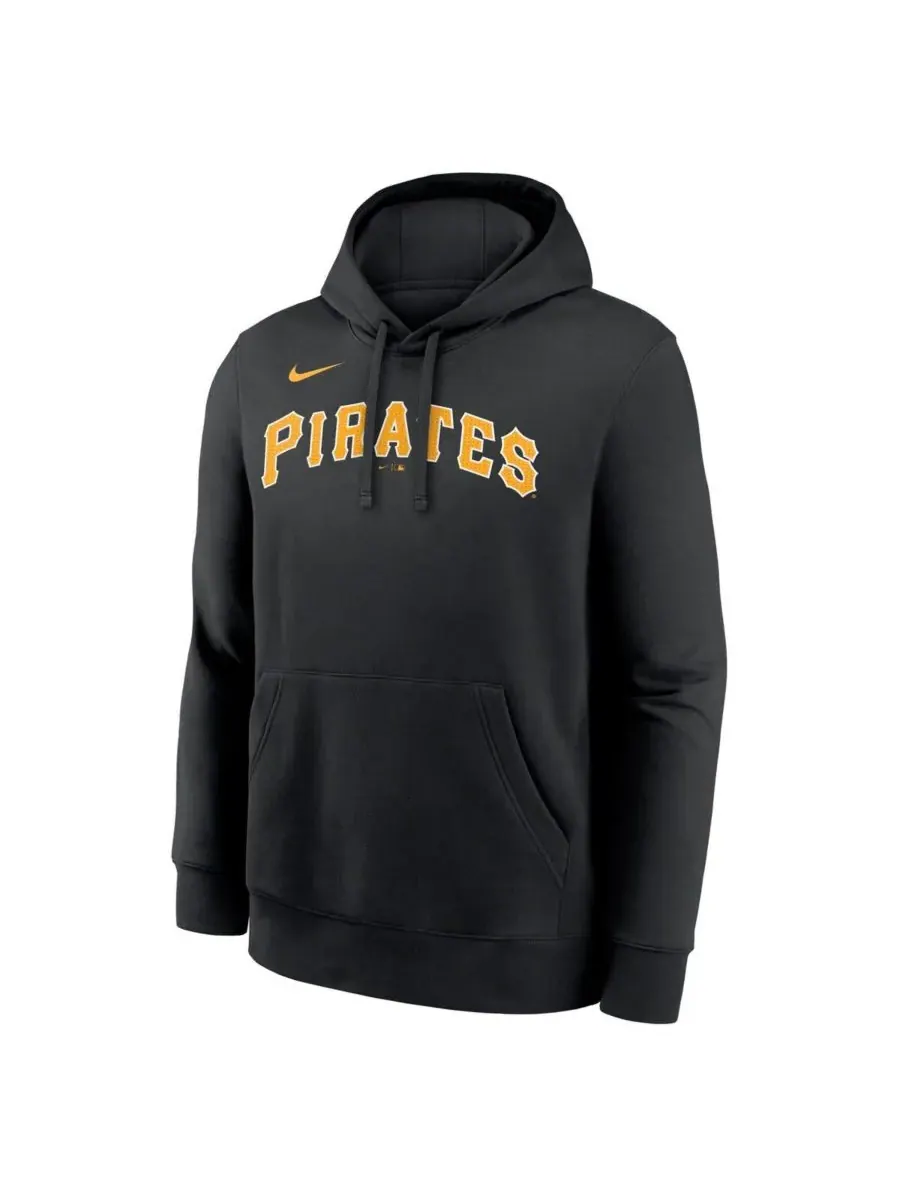 Nike Мужская черная флисовая толстовка Paul Skenes с именем и номером игрока команды Pittsburgh — изображение 3 из 3, черный