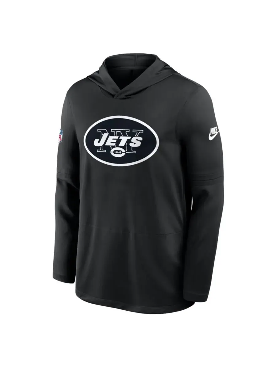 Nike Мужская черная толстовка с длинными рукавами New York Jets Alt Pack Pass Accuracy Performance — изображение 2 из 2