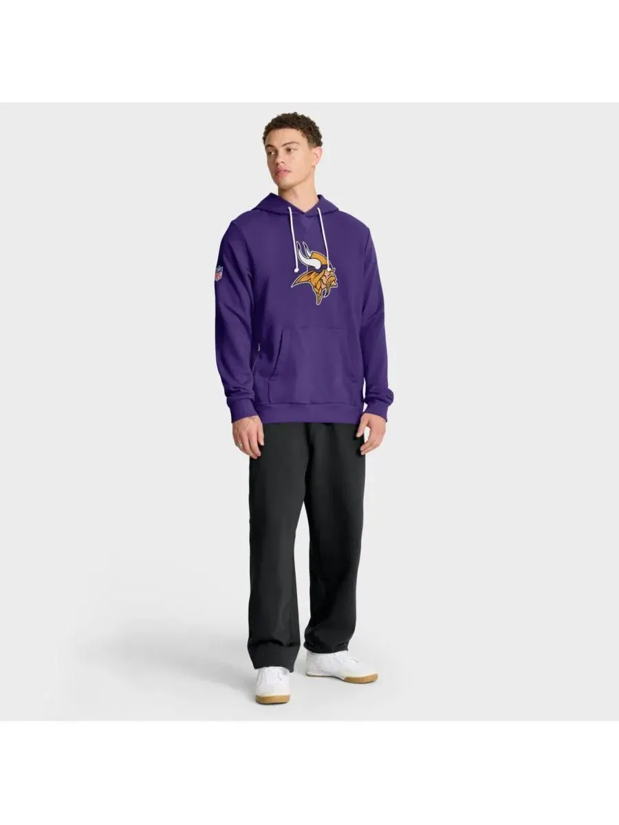 Nike Мужская фиолетовая толстовка с капюшоном Minnesota Vikings Sideline Initial Home Performance — изображение 3 из 5