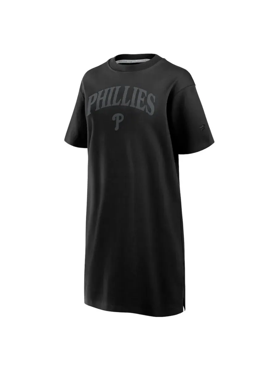 Fanatics Женское черное хлопковое платье Philadelphia Phillies Elements — изображение 2 из 3, черный