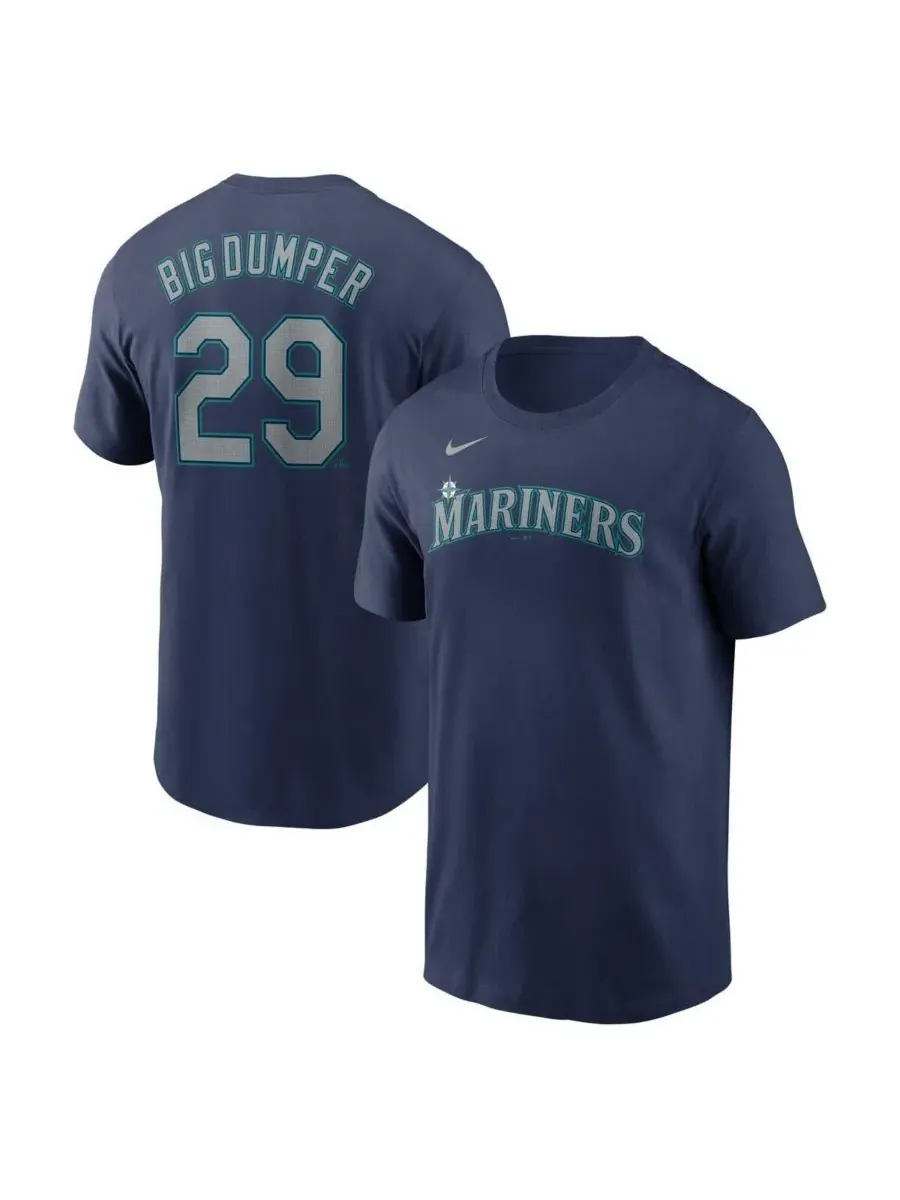Nike Мужская футболка Cal Raleigh Navy Seattle Mariners с именем, номером и прозвищем игрока