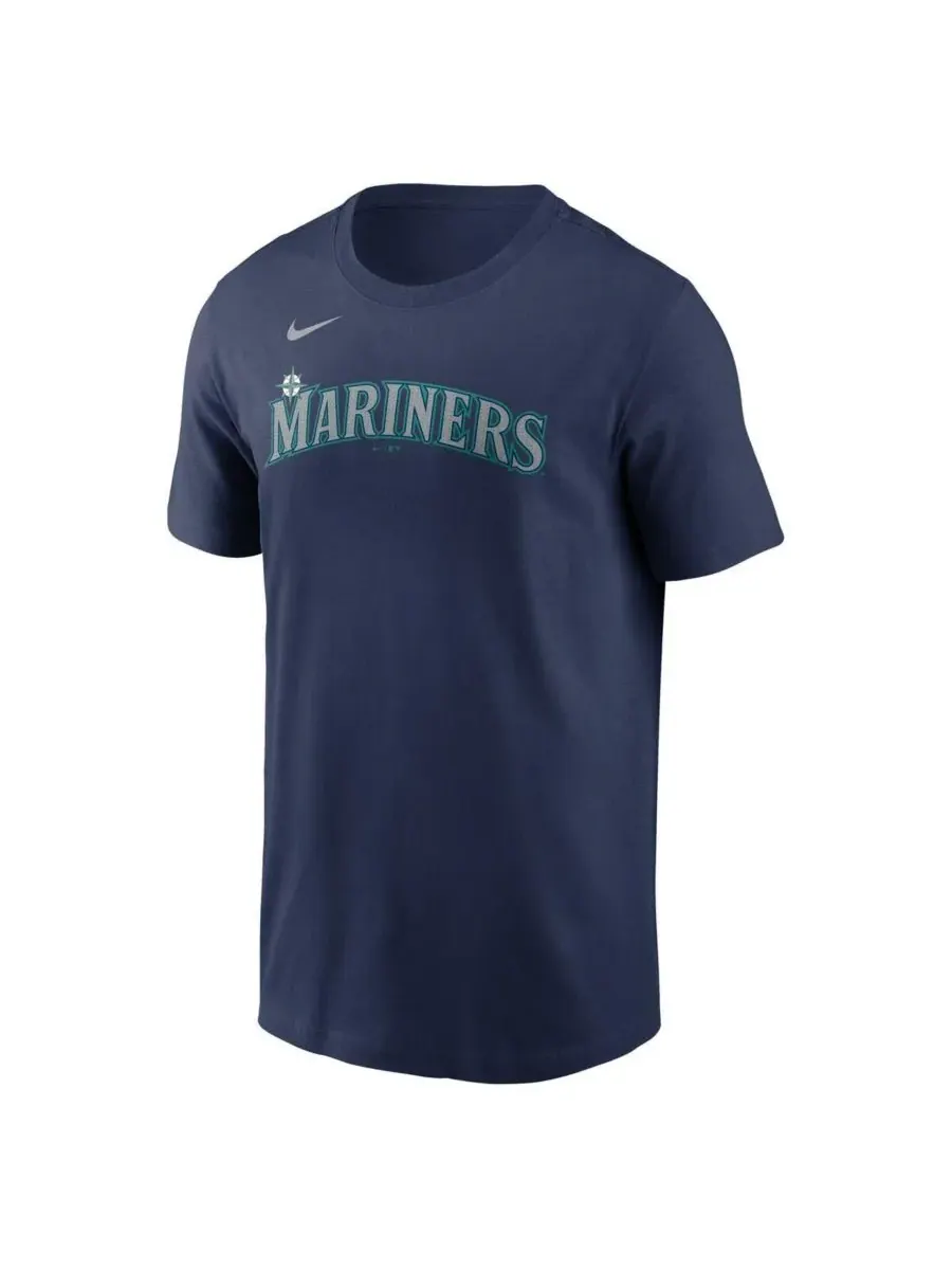 Nike Мужская футболка Cal Raleigh Navy Seattle Mariners с именем, номером и прозвищем игрока — изображение 2 из 3