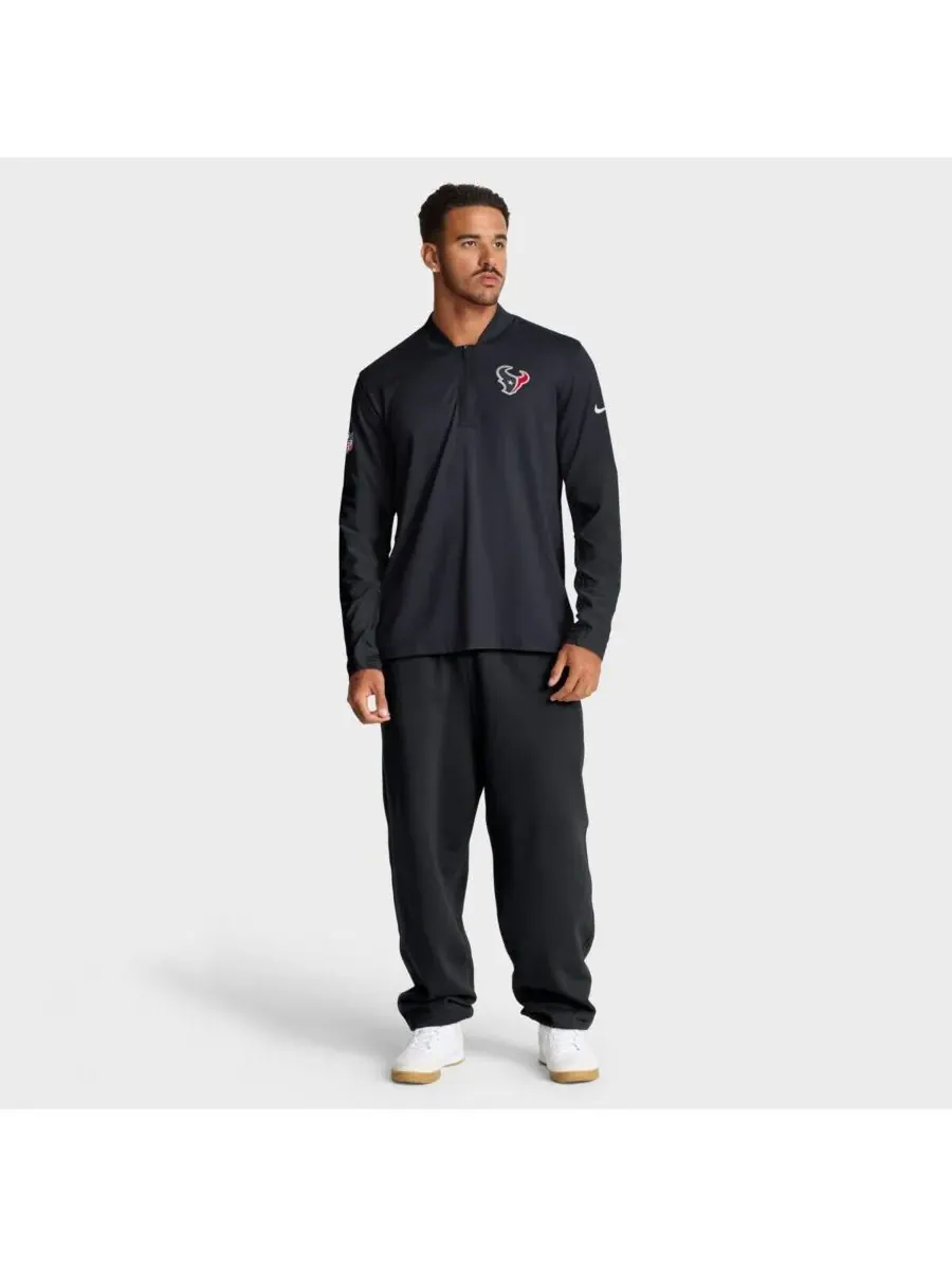 Nike Мужской темно-синий пуловер Houston Texans Sideline Dri-FIT с половинной молнией — изображение 3 из 5