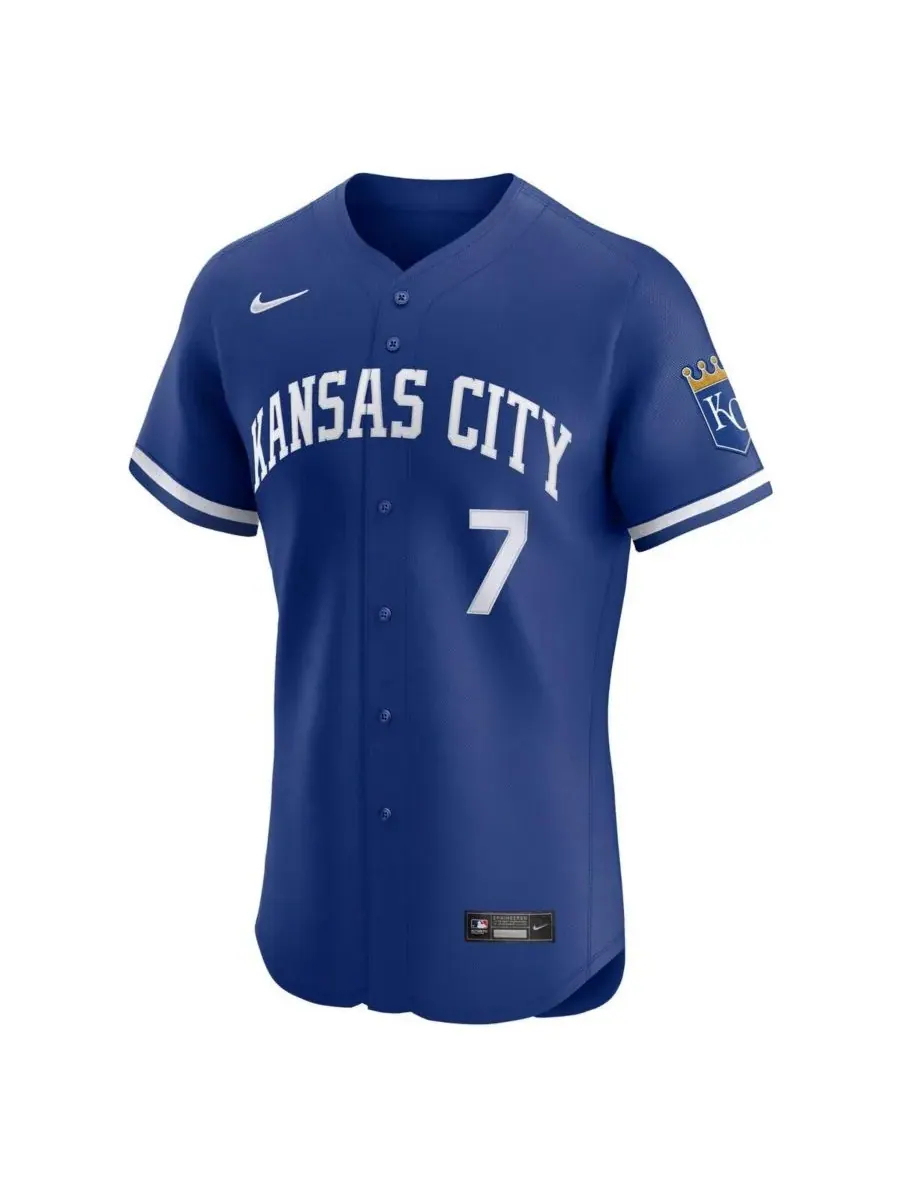 Мужская футболка Bobby Witt Jr. Royal Kansas City Royals Alternate 2 Elite Player Jersey Nike — изображение 2 из 3
