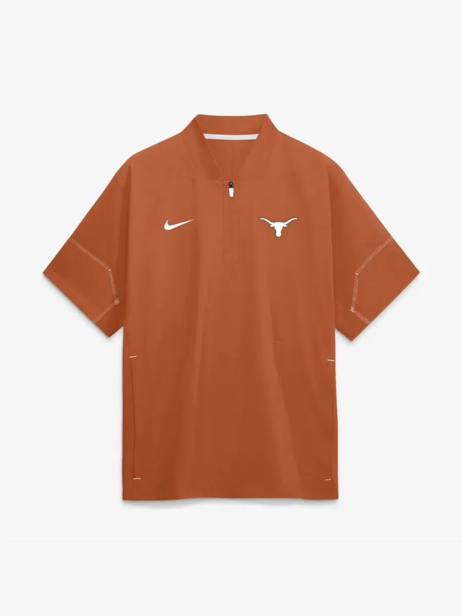 Куртка-поло с четверть-застежкой Nike Texas Longhorns 2026 Sideline Short Sleeve Quarter-Zip