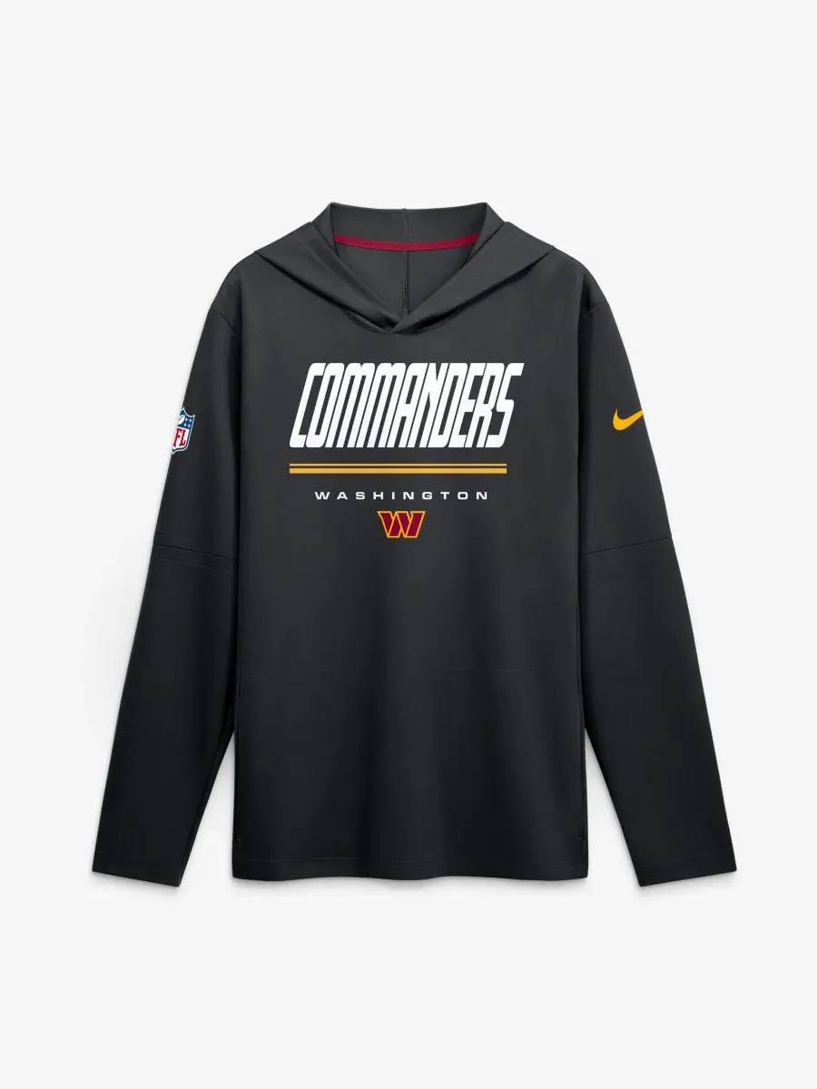 Легкая футболка с капюшоном и длинным рукавом, с съемными рукавами, Washington Commanders Nike