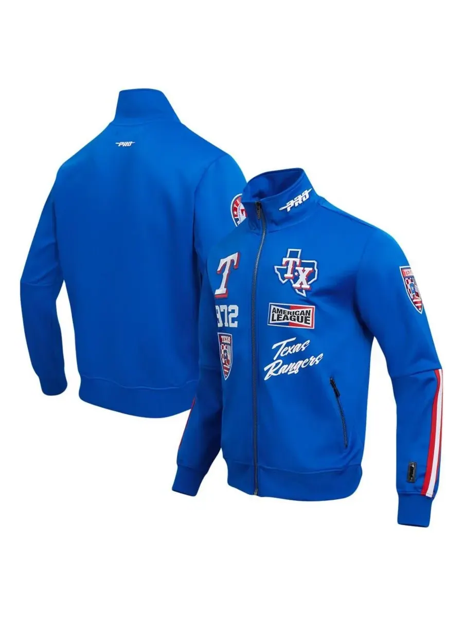 Мужская спортивная куртка Royal Texas Rangers Fast Lane на молнии Pro Standard