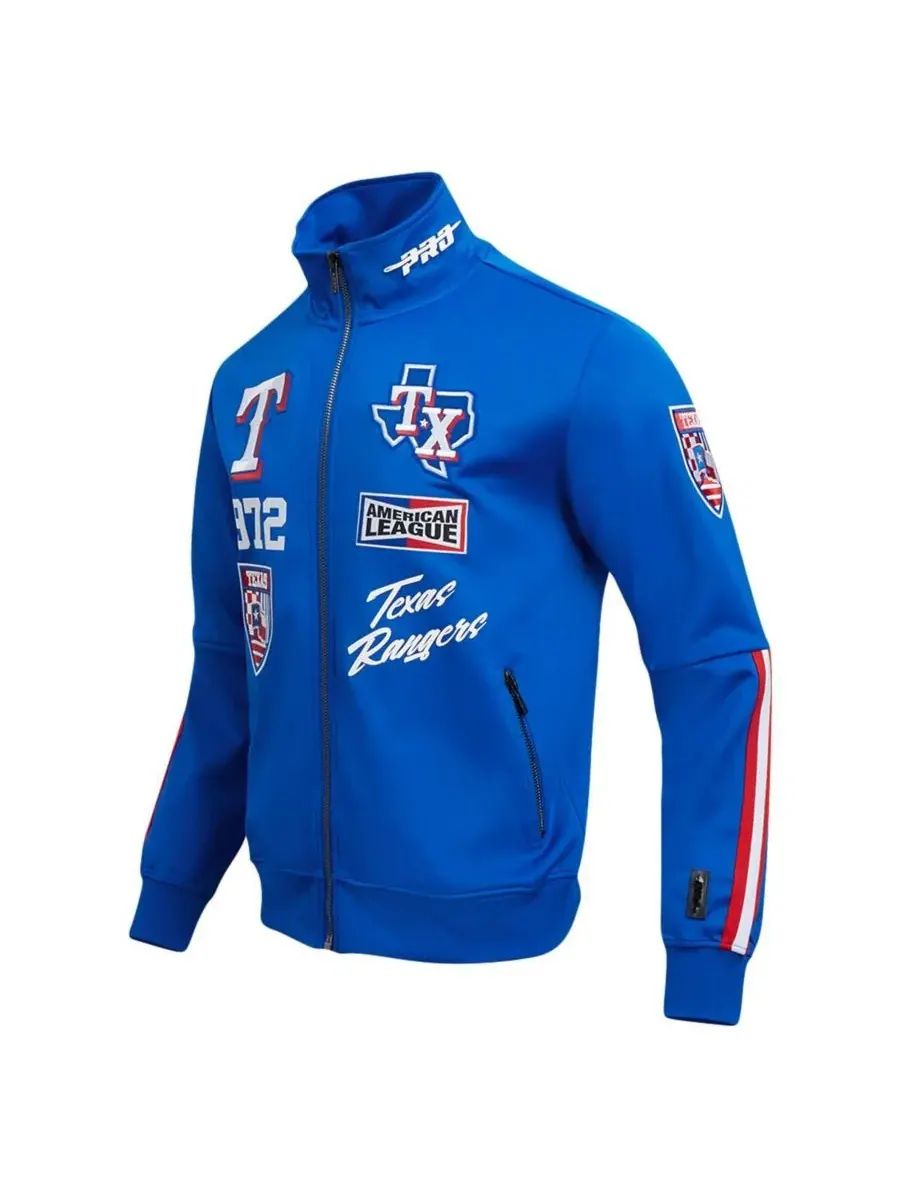 Мужская спортивная куртка Royal Texas Rangers Fast Lane на молнии Pro Standard — изображение 2 из 4, королевский