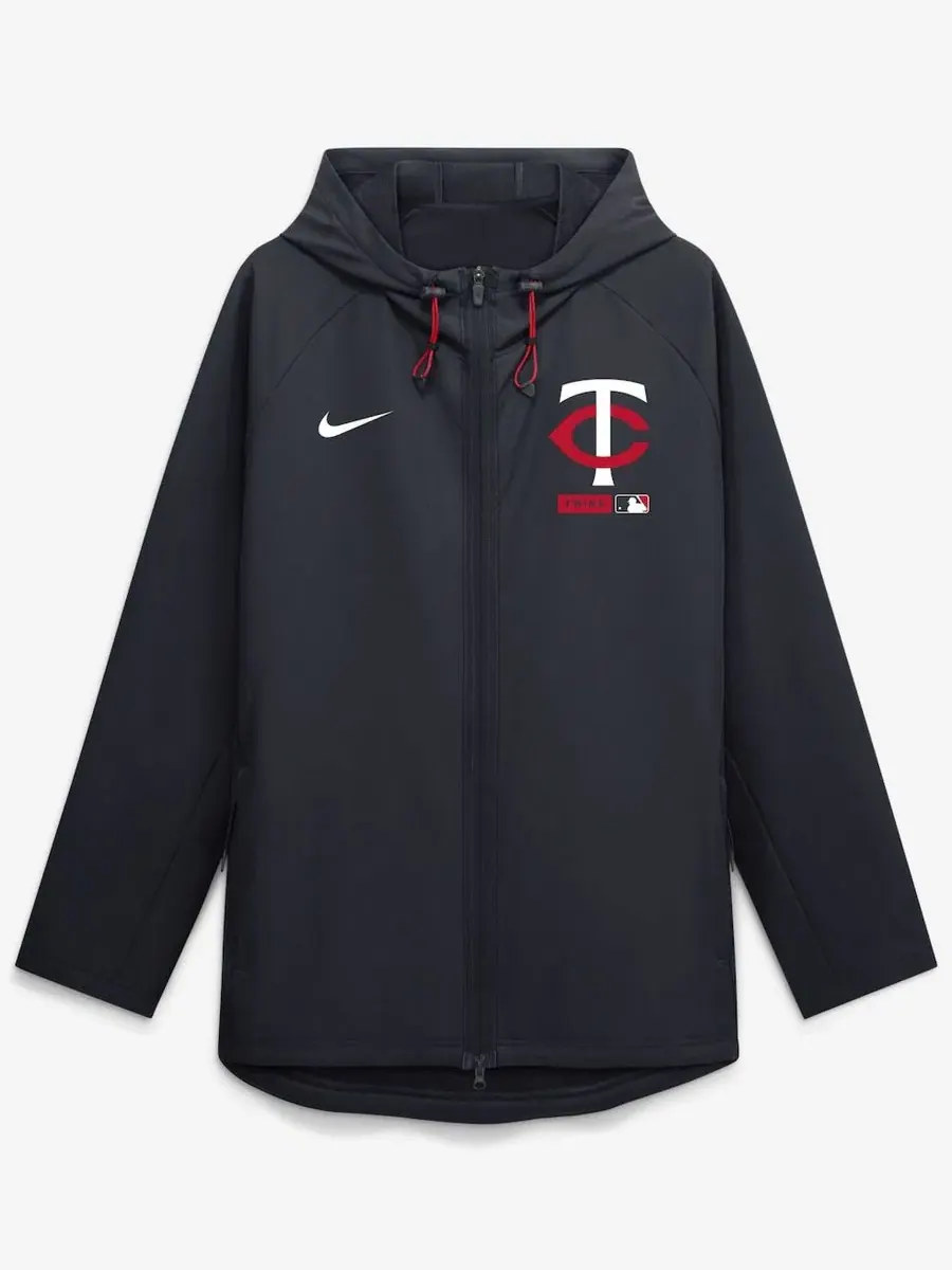 Мужская куртка с капюшоном Therma-FIT, модель Authentic Collection Raglan Nike — изображение 2 из 5, темно-синий