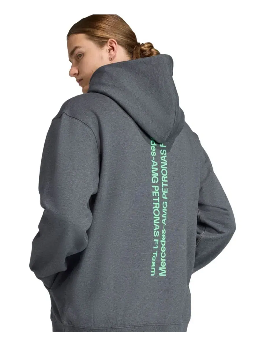 Худи с графикой Mercedes-AMG Petronas F1 Team adidas — изображение 2 из 4, серый