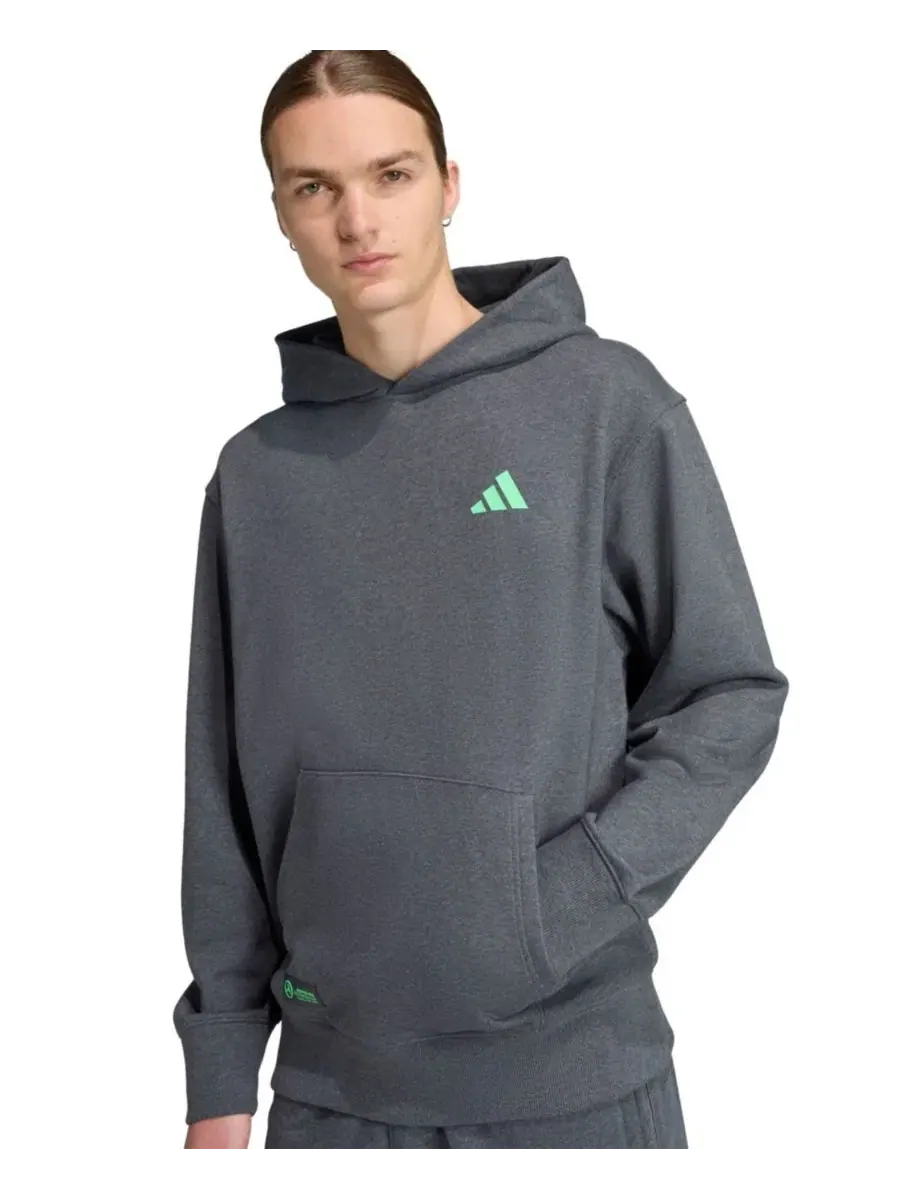 Худи с графикой Mercedes-AMG Petronas F1 Team adidas — изображение 4 из 4, серый