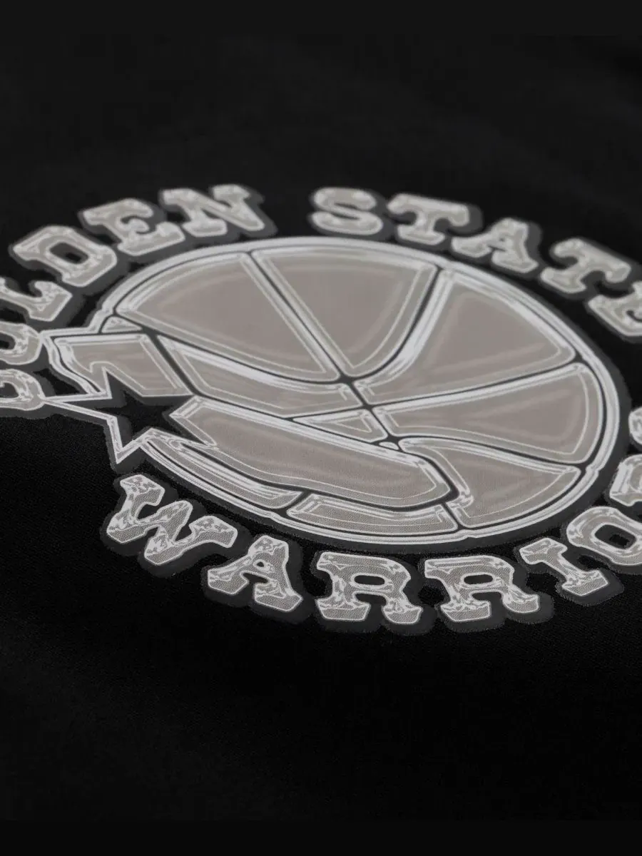 Куртка-бомбер из сатина с полной застежкой-молнией Golden State Warriors Mitchell & Ness — изображение 5 из 5, черный