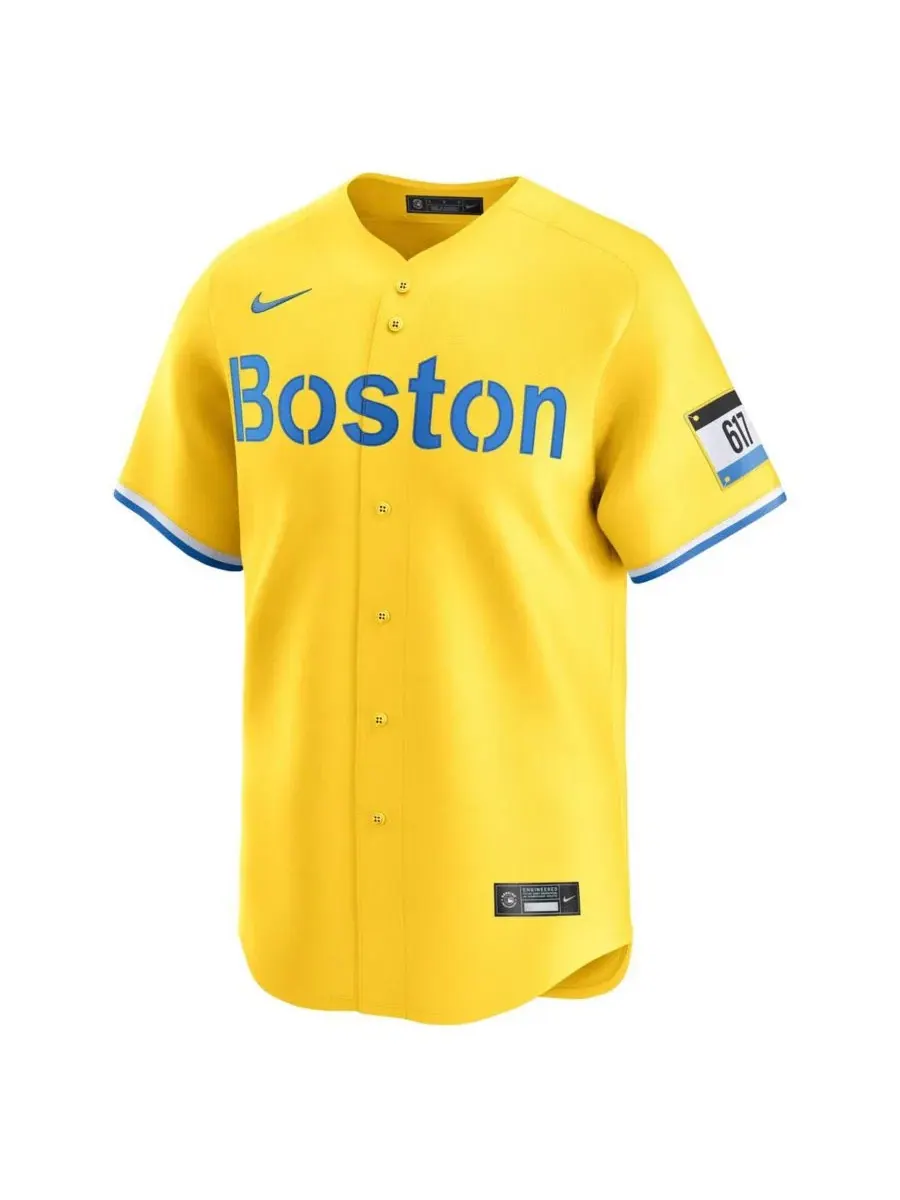 Мужская джерси-футболка Roman Anthony Gold Boston Red Sox City Connect Limited Nike — изображение 2 из 3, золото