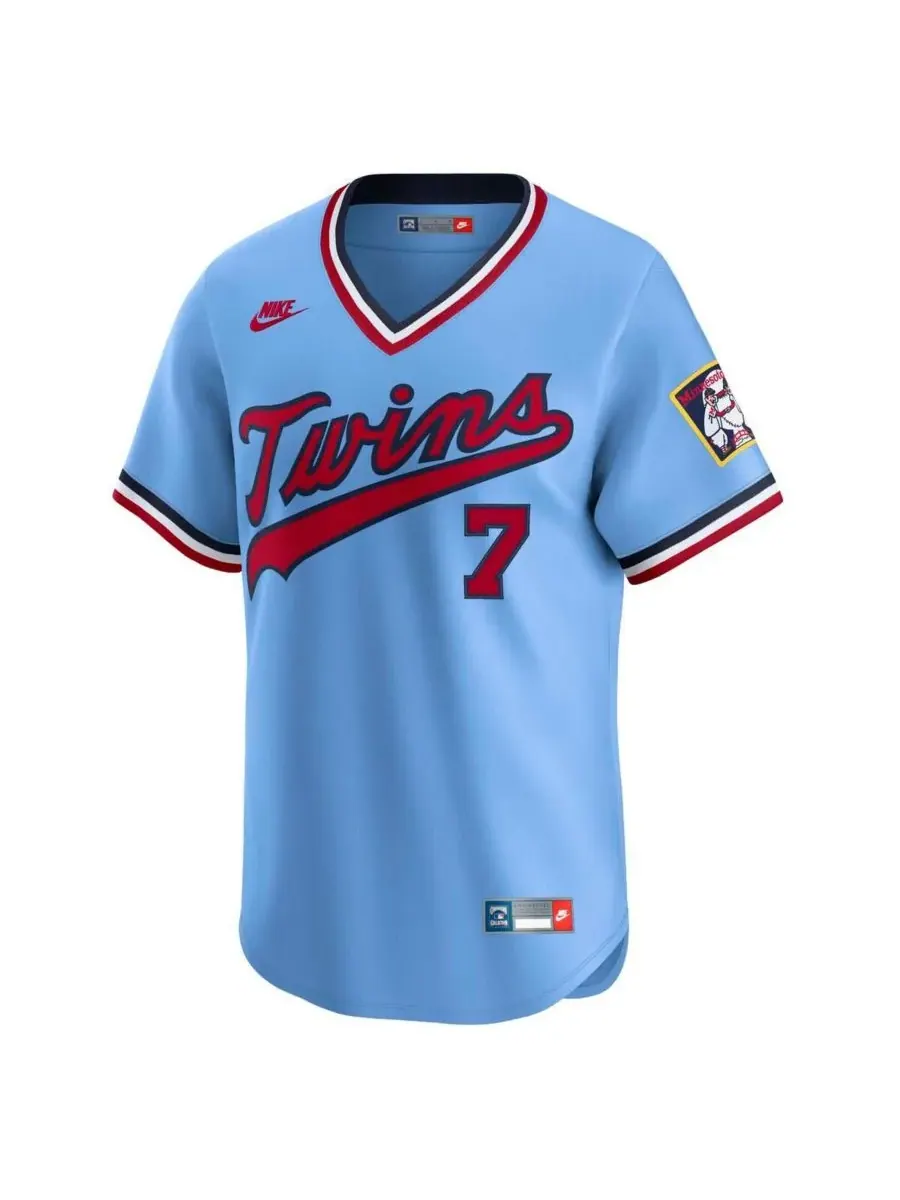 Nike Мужская светло-голубая футболка Joe Mauer из лимитированной коллекции Minnesota Twins — изображение 2 из 3