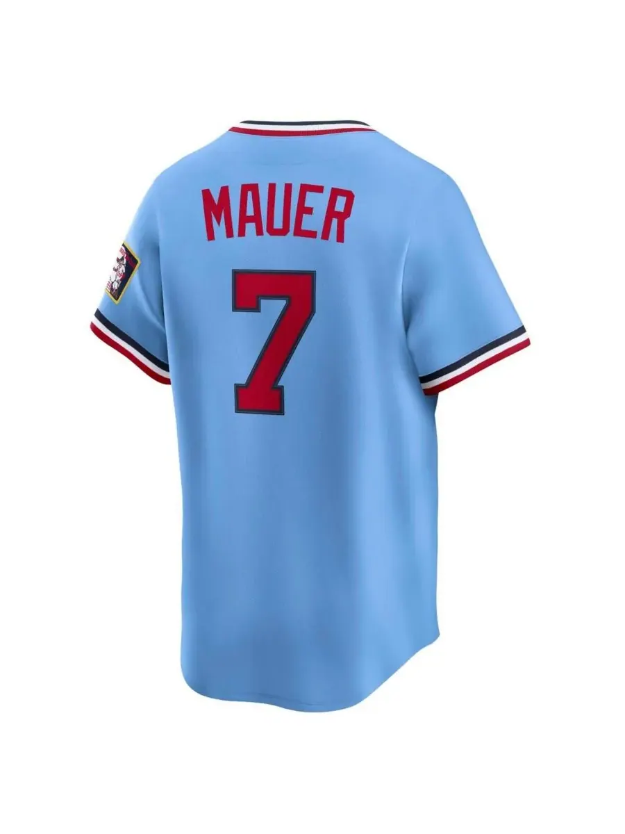 Nike Мужская светло-голубая футболка Joe Mauer из лимитированной коллекции Minnesota Twins — изображение 3 из 3