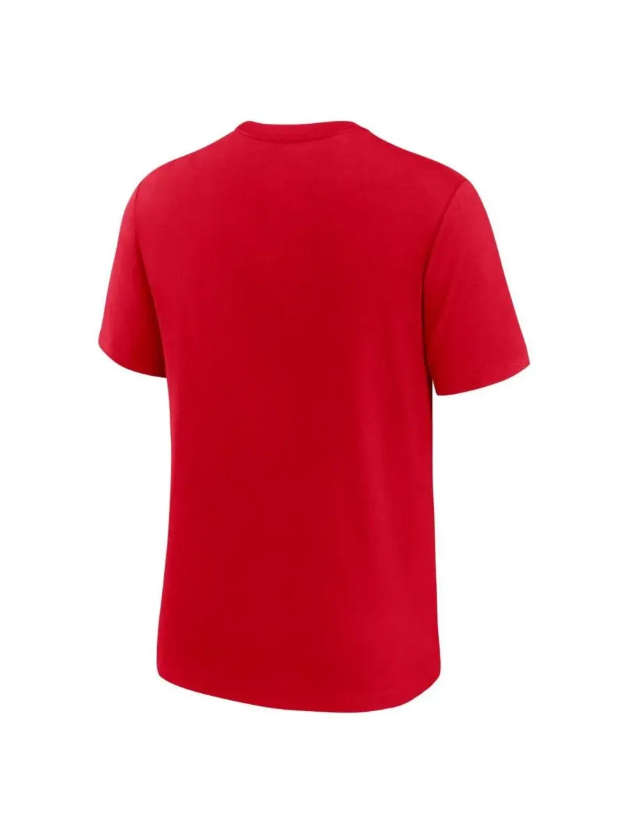 Nike Мужская красная футболка Kansas City Chiefs Favorable Timeline Tri-Blend — изображение 3 из 3, красный